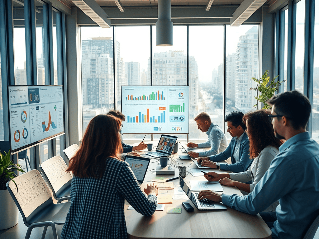 Teamwork and Collaboration Office Setting