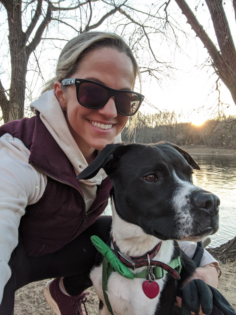 Tera and Rigsby on an adventure walk