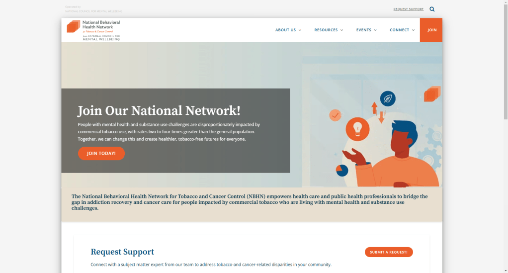 National Behavioral Health Network Website Homepage